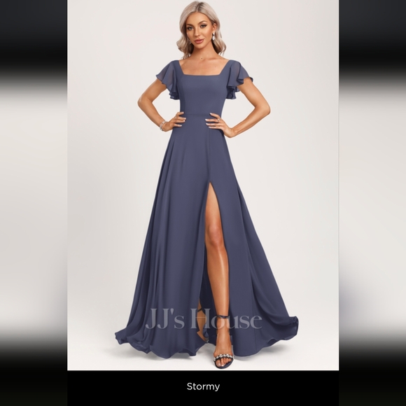 🥳HP💖 NWT JJ's House A-Line Floor Length Chiffon Bridesmaids Dress - Size 0 - Picture 5 of 5